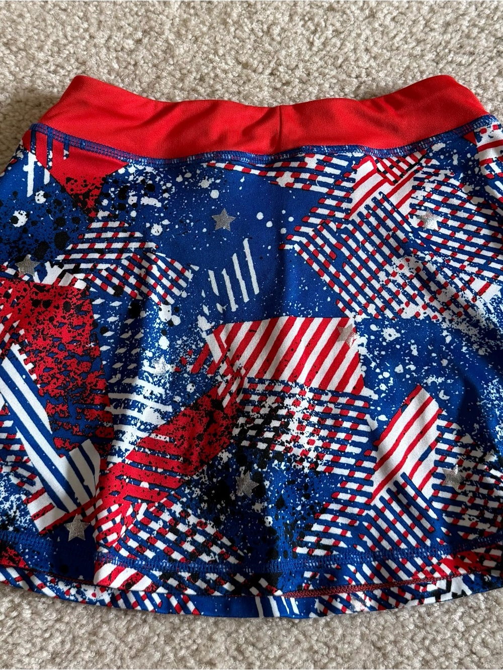 Champion Red & Blue Patterned Circle Skirt